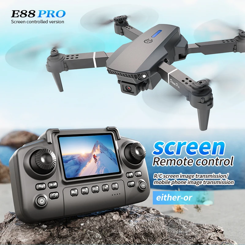 Drone Cinematic - Professional E88 PRO Drone with screen