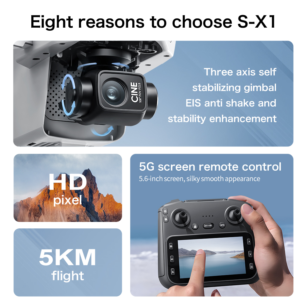 Lenovo S-X1 MAX GPS Drone 3-Ax - Drone Surveying ulasan dan harga